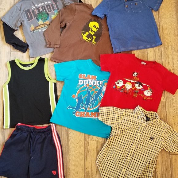 Lot of 8 Boys Shirts Oshkosh Children's Place 4T - Picture 1 of 8